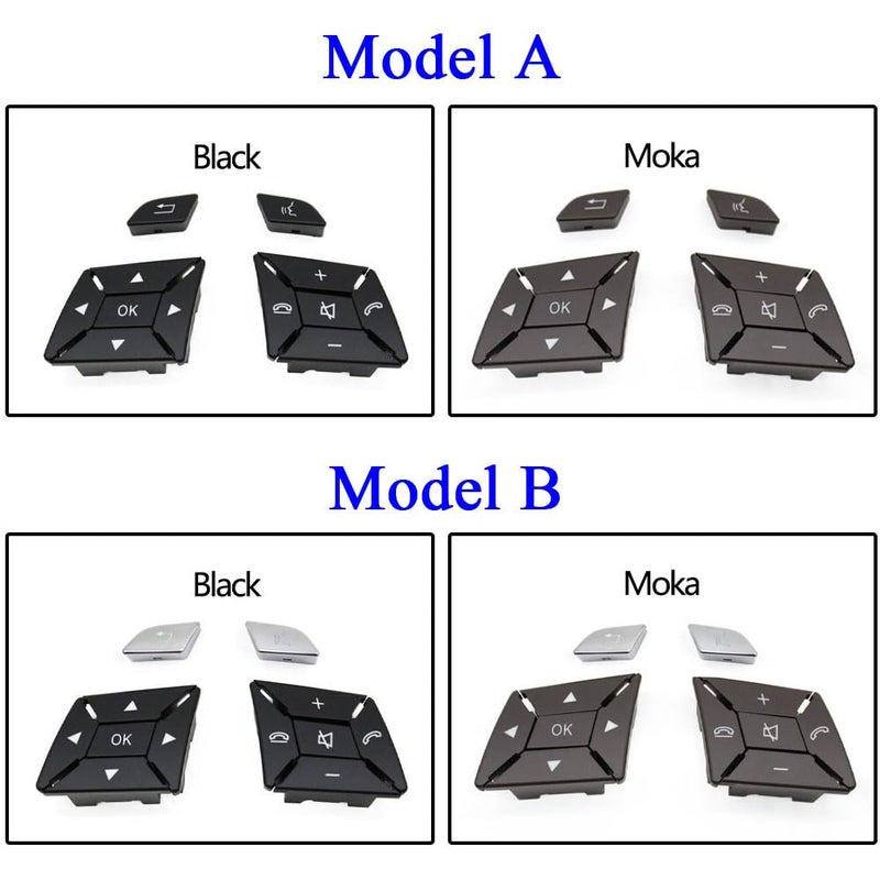 Goodithy Steering Wheel Buttons, Interior Black Steering Wheel Control Button Key Replacement for Mercedes Benz A B C E GLA GLK Class W204 X204 W212 W218 W156 W176 W117 W172 W246 (Model A Black) - Image 3