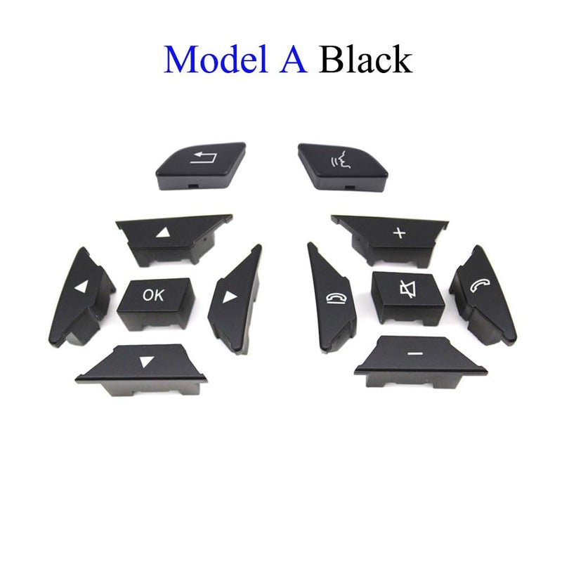 Goodithy Steering Wheel Buttons, Interior Black Steering Wheel Control Button Key Replacement for Mercedes Benz A B C E GLA GLK Class W204 X204 W212 W218 W156 W176 W117 W172 W246 (Model A Black) - Image 2