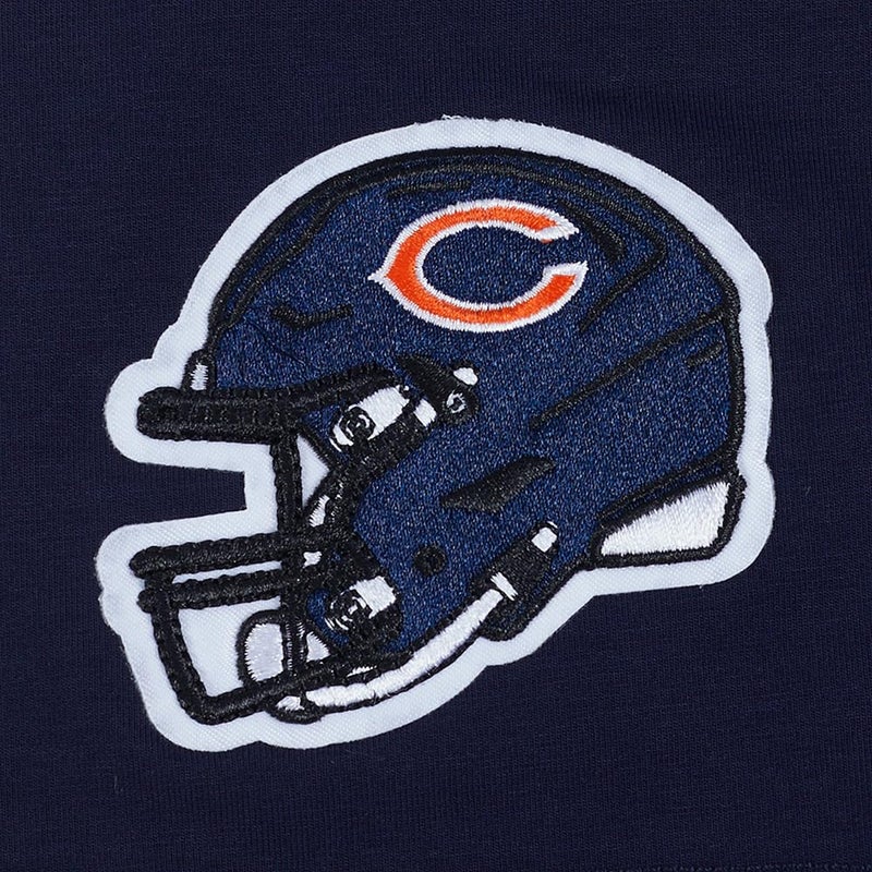 Pro Standard Womens NFL Chicago Bears Classic Chenille Short Sleeve Boxy Tee Midnight Navy M - Image 5