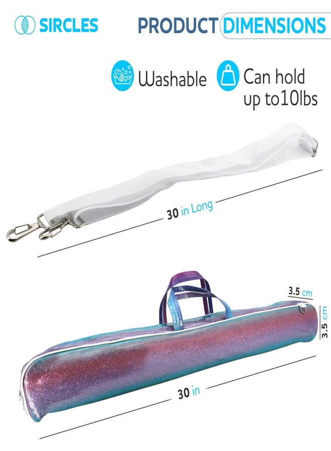 SIRCLES Twirling Marching Baton Bag Case with Shoulder Strap - Majorette Marching Band, Gymnastics Carry bag - Complete with 2 Rainbow Dance Ribbons - Image 5