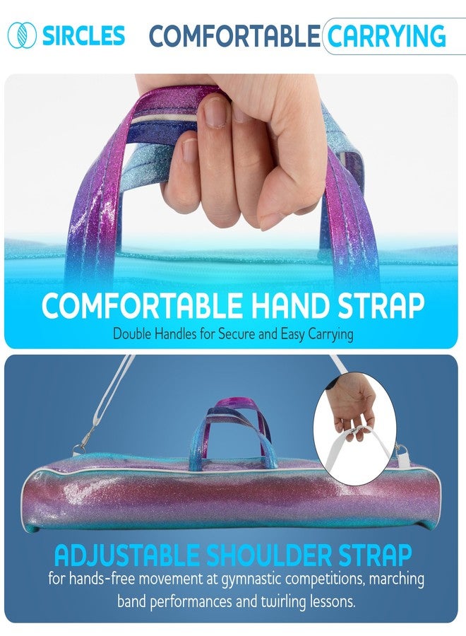 SIRCLES Twirling Marching Baton Bag Case with Shoulder Strap - Majorette Marching Band, Gymnastics Carry bag - Complete with 2 Rainbow Dance Ribbons - Image 2