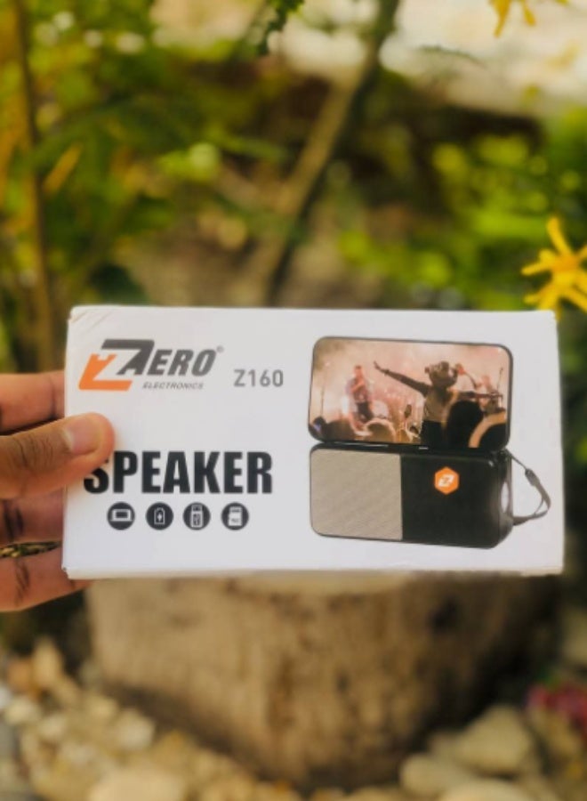 Zero Z160 Portable Solar Powered Bluetooth Speaker with FM Radio Built in High Brightness LED Flashlight USB and TF Card Ports and Durable Carrying Strap for Outdoor Camping and Emergency Use - Image 1