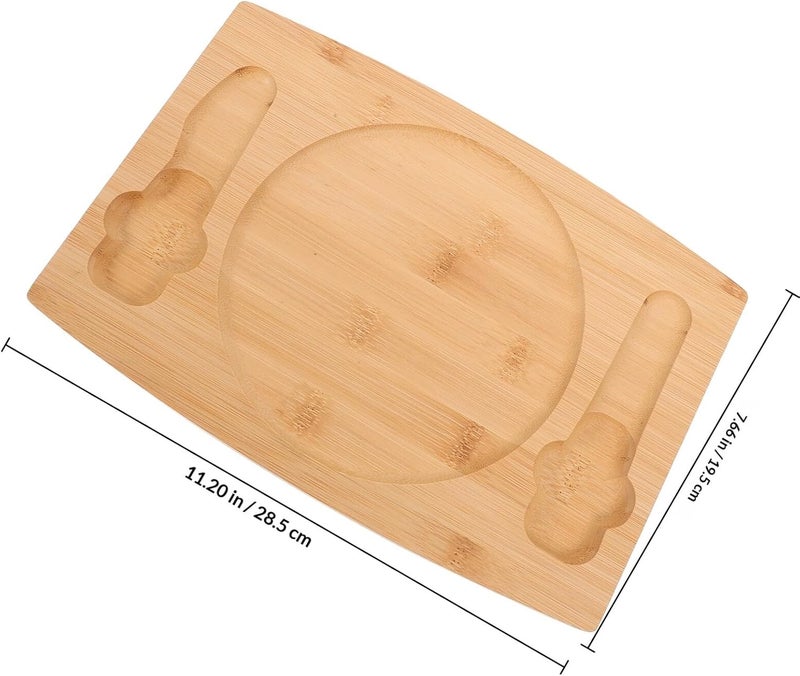 Wood Butter Dish with Dome Lid and Dual Knives, Leak-proof Butter Holder for Refrigerator, Cheese Keeper Tray for Kitchen Storage and Serving, 1pcs Set - Image 2