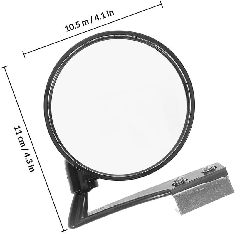 Car Blind Spot Mirror 2pcs Universal Front Wheel Auxiliary Convex Rearview Side Mirror with 360° Panoramic View for Parking and Driving Safety, Black Left Right - Image 2