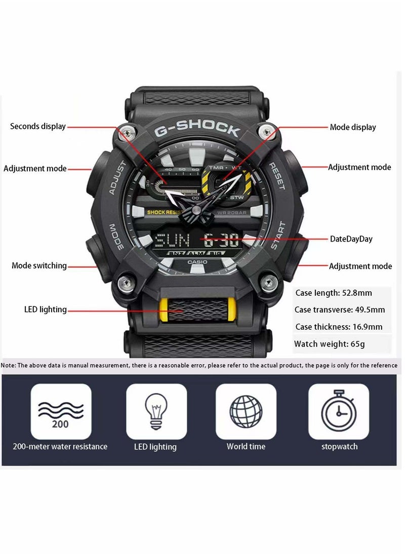 CASIO Casio Men's Watch G-Shock Digital Analog Black Dial Resin GA-900-1A  - Image 4