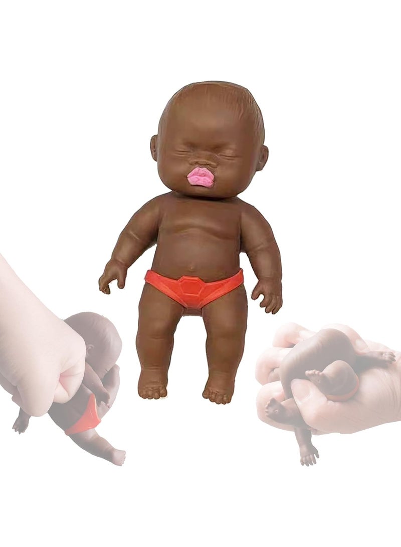 Black and White 2 Pieces Babies Squeeze Elastic Baby Squeeze Toy, Cute Toy, Stress Relief, Elastic Squeeze Doll Toy, Funny, Children's Goods, Durable, Stretchable, Portable, Children's (7.5cm) - Image 3