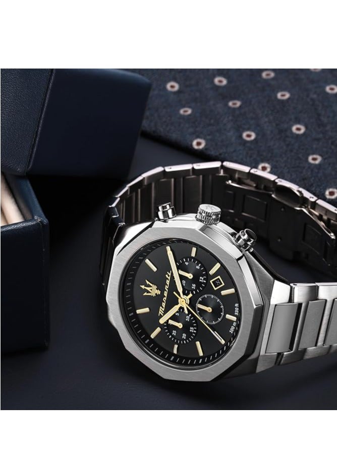 مازيراتي   ساعة كرونوغراف رجالية ستانلس ستيل, سوار - Image 4