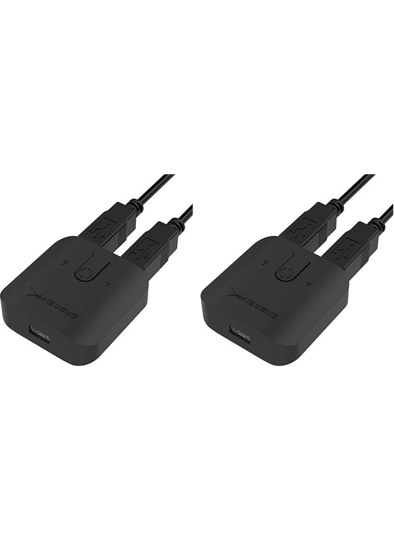 SABRENT SABRENT USB 20 Sharing Switch for Multiple Computers and Peripherals LED Device Indicators USBSW20 Pack of 2 