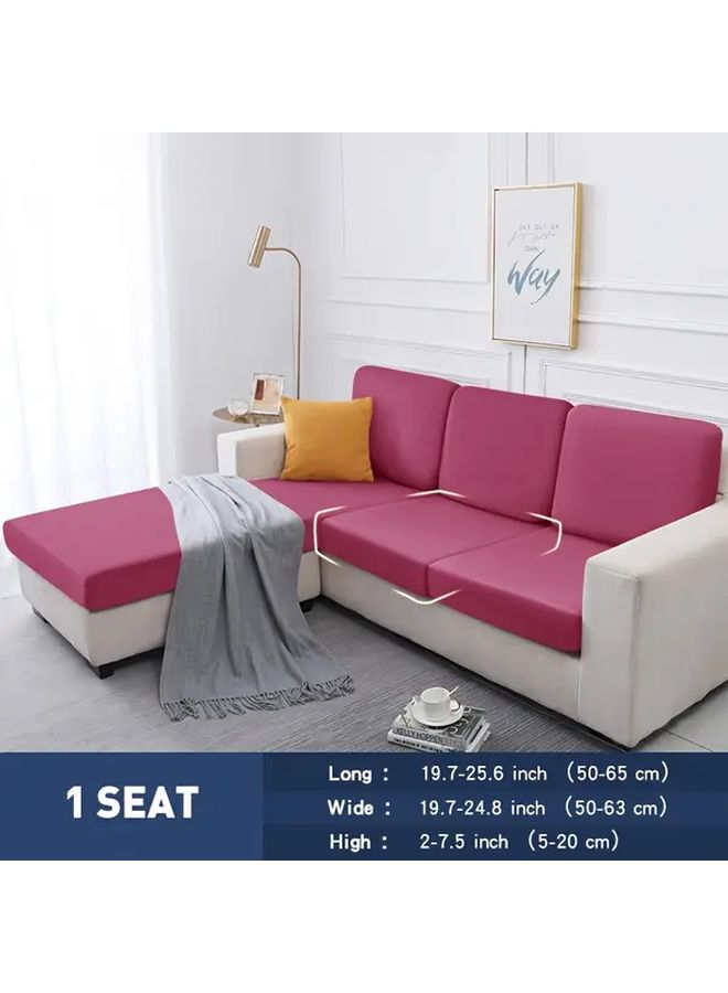1pc Chaise Seat Stretchy Silky Fiber Fabric Sofa Cushion Cover L-Shaped Sectional Recliner Protector With Elastic Grip Machine Washable Smooth Texture Dark Coffee Decorative Cover For Modern Living Room - Image 3