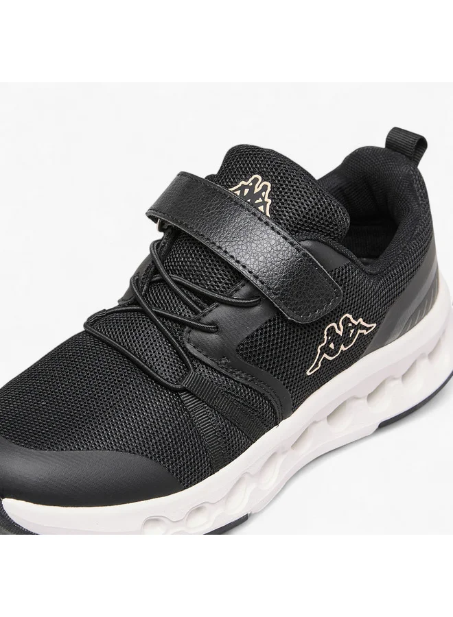 Kappa Girls' Logo Print Sports Shoes with Hook and Loop Closure