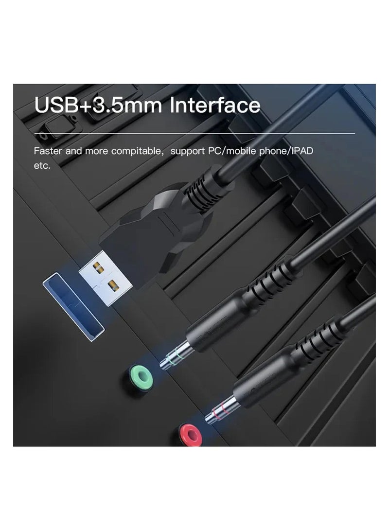 يسيدو يسيدو-سماعة الألعاب الاحترافية-ميكروفون عالي الدقة-أضواء RGB باردة-EK02 - Image 5