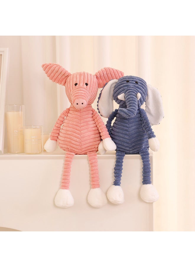 Ins Ugly Cute Doll Striped Corduroy Animal Doll Pendant Plush Toy Girl's Heart Gift Pacifying Doll-Specifications:Panda-Color:30cm Weight 0.13kg - Image 4