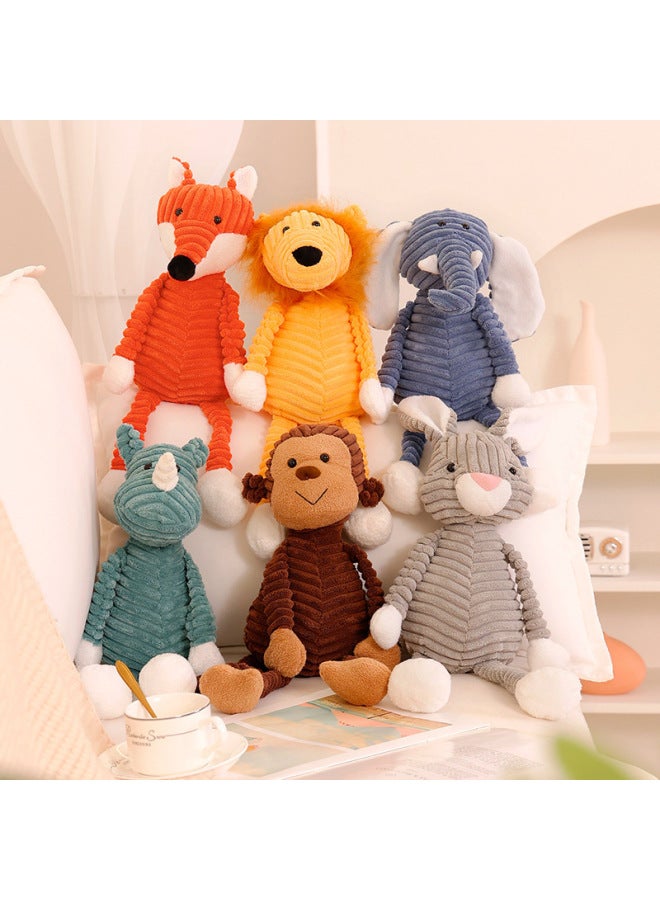 Ins Ugly Cute Doll Striped Corduroy Animal Doll Pendant Plush Toy Girl's Heart Gift Pacifying Doll-Specifications:Panda-Color:30cm Weight 0.13kg - Image 3