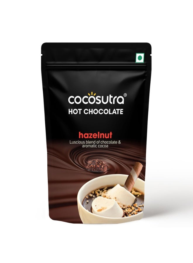 COCOSUTRA مزيج الشوكولاتة الساخنة بالبندق | استمتع به ساخناً أو بارداً | 100 غرام | شوكولاتة للشرب خالية من الغلوتين | تكفي لـ 5 أكواب - Image 1