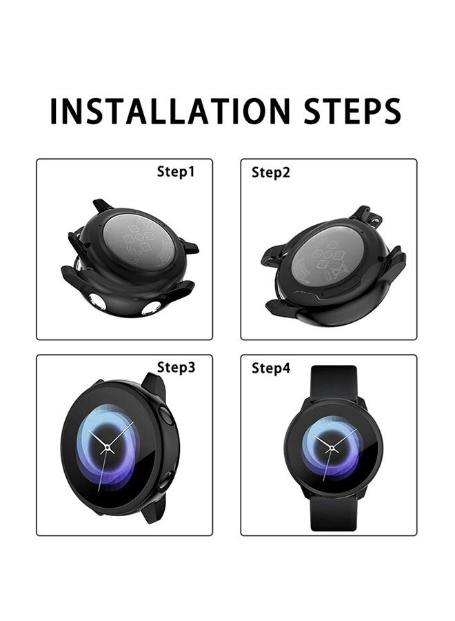 اليشمك غطاء حماية واق لساعة سامسونج جالاكسي أكتيف 2 مقاس 40 مم أسود - Image 3