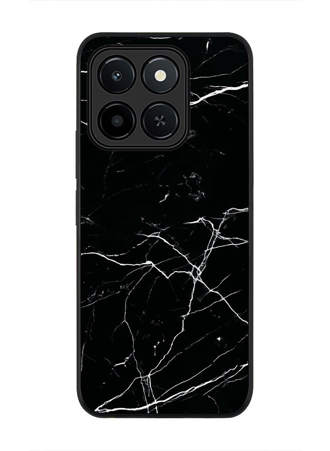 For Honor X6c Case,Slim fit Camera Protection, Shockproof Thin Phone cover  - Marble Print Black