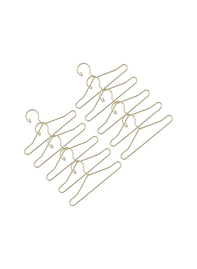 20 Pcs Doll Clothes Hanger Metal Doll Outfit Hanger Wardrobe Doll Clothes Accessories Wire Hangers,Clothes Hanger,Coat Hanger,Metal Hangers for Doll Clothes Gown Dress Outfit 65mm Golden  - Image 1