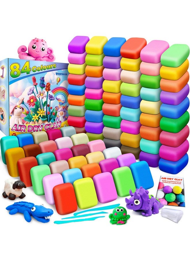 ESSENSON Magic Clay - Air Dry Clay 84 Colors, Modeling Clay for Kids with Tools, Soft & Ultra Light, Toys Gifts for Age 3 4 5 6 7 8+ Years Old Boys Girls Kids - Image 1