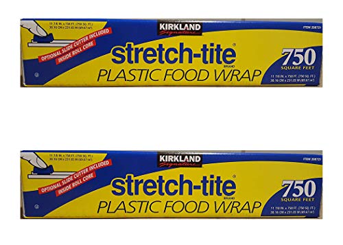 Kirkland Signature Stretch Tite Plastic Food Wrap 11 7/8 Inch X 750 SQ. FT. Pack 2 - Image 3