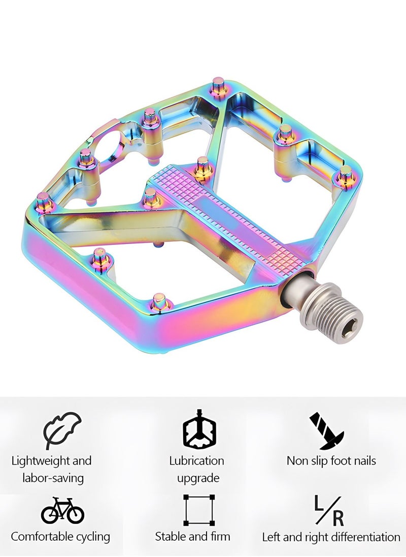 GROIC Mountain Bike Pedals MTB Bicycle Flat Aluminum Bearing Lightweight Platform for Road BMX  - Image 2