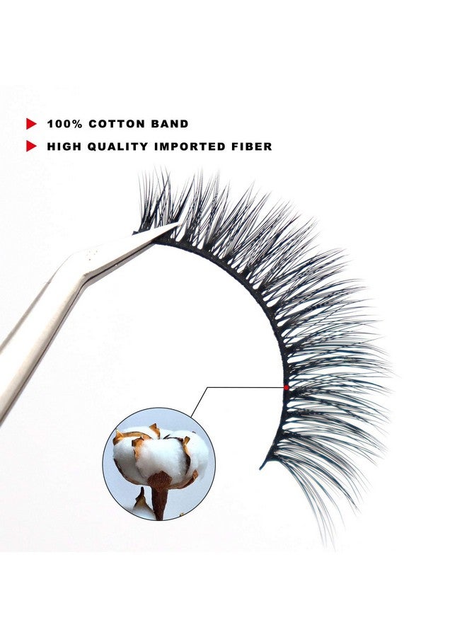 Veleasha 5D Faux Mink Lashes Handmade Luxurious Volume Fluffy Natural False Eyelashes 7 Pairs (Wing) - Image 4