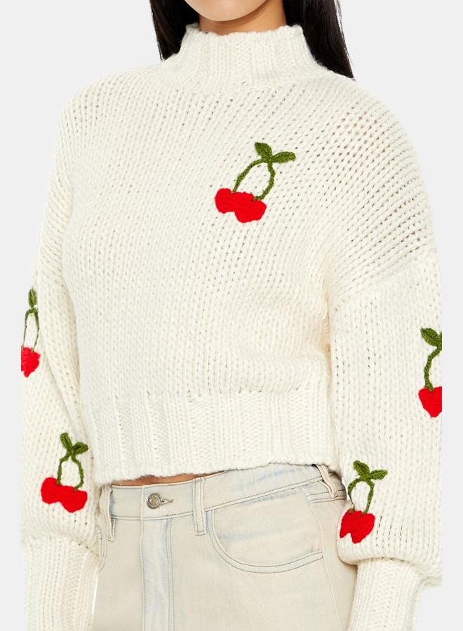 FOREVER 21 Cherry Mock Neck Sweater  - Image 5
