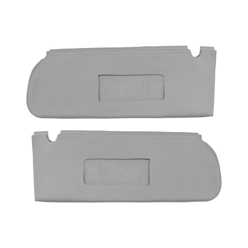 KBH Car Sun Visor Cover for Chevy Tahoe Suburban  GMC Yukon 1995 1996 1997 1998 1999 Left and Right Side Sunvisor Covering Vinyl Leather Trim AntiScratch Gray