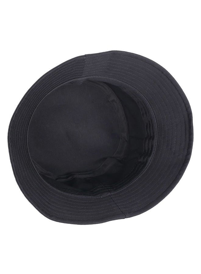 Umeepar Unisex Cotton Packable Bucket Hat Sun Hat Plain Colors for Men Women, 1 Plain Black, One size - Image 3