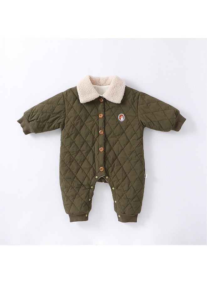 Newborn Baby Winter New Western Style Jumpsuit Male And Female Baby Out Warm Romper Cotton-padded Coat