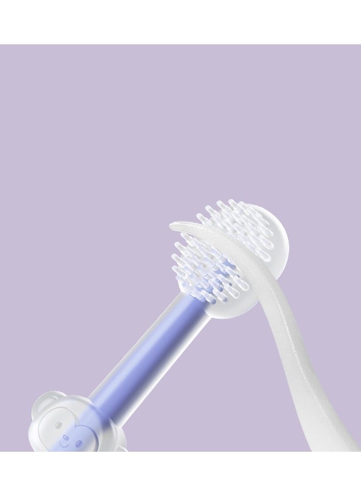 DOOKOO Baby Soft Bristle Toothbrush + Silicone Tongue Cleaner + U-Shaped Brush, 0-3 Years Infant Toddler Oral Care Toothbrush Training Teeth Brushes with Dust Cover BPA Free - Image 5