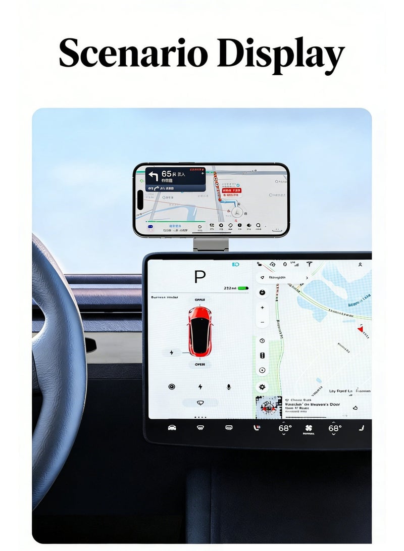 ESSAGER Magnetic Phone Holder for Laptop, Desktop Monitor Side Mount | Desktop, Wall-Mountable & Tripod Compatible | 46.1g Aluminum Alloy for MagSafe iPhone & Android - Image 2