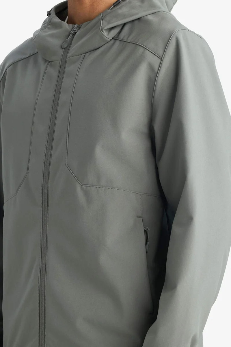 Defacto  Regular Fit Waterproof Windproof Hooded Jacket for Men | Best Price UAE