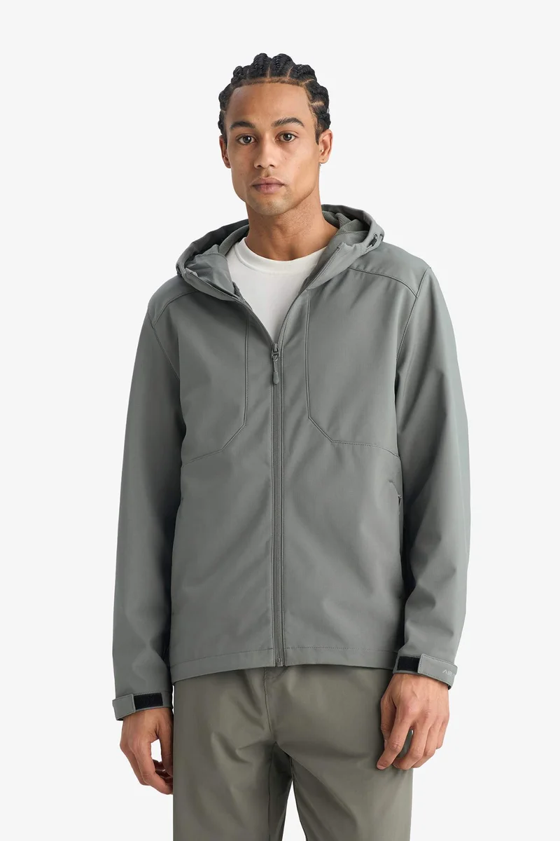 Defacto  Regular Fit Waterproof Windproof Hooded Jacket for Men | Best Price UAE