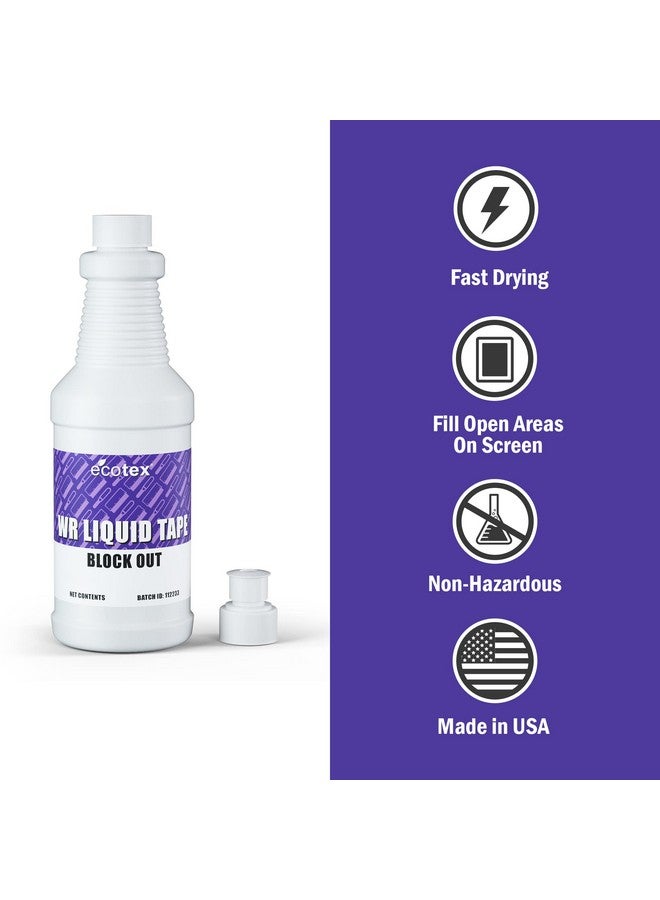 Screen Print Direct Ecotexscreen Printing Wr Liquid Tape Block Out (Quart 32Oz.) Water Resistant Block Out Tape For Screen Printing Screens And Photo Emulsion Tape For Silk Screens Screen Printing Supplies - Image 4