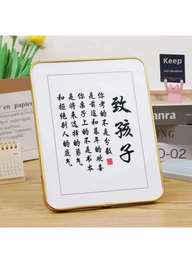 Generic - It's Hard To Learn, Stick To Cool Ornaments, Students' Desks, Photo Frames, Tables, Inspirational Hanging Pictures, Learning Motto, Calligraphy-Color:Learn Hard Work- 10inch [20*25cm] - Image 1