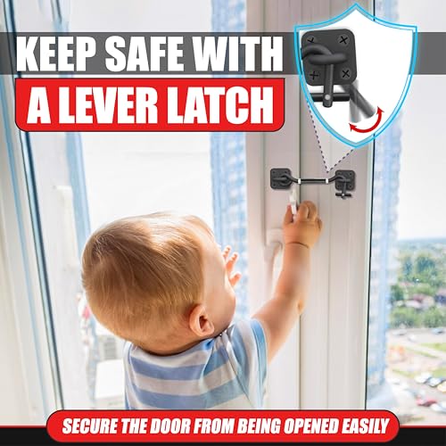 PAMAZY [Upgrade Adjustable] 6”-10” Cabin Hook Eye Latch Gate, Heavy Duty 4 Mounting Points Bracket, Barn Door Lock Latch, Durable Door Swivel Window Hook Lock for Sliding Door, Outdoor, Window, Cabinet - Image 3