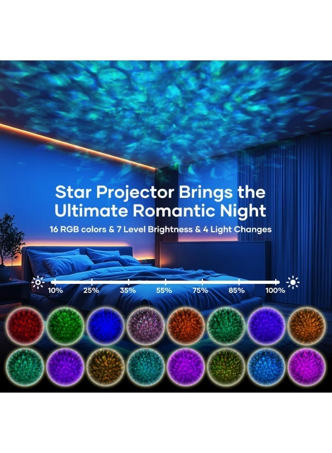 OSHIMA Starry Sky Projector LED, Galaxy Projector for Gift Party, Light Projectors with Remote Control, Star Projector Children with 16 Lighting Effects, LED Projectors Night Light Children's Room - Image 3