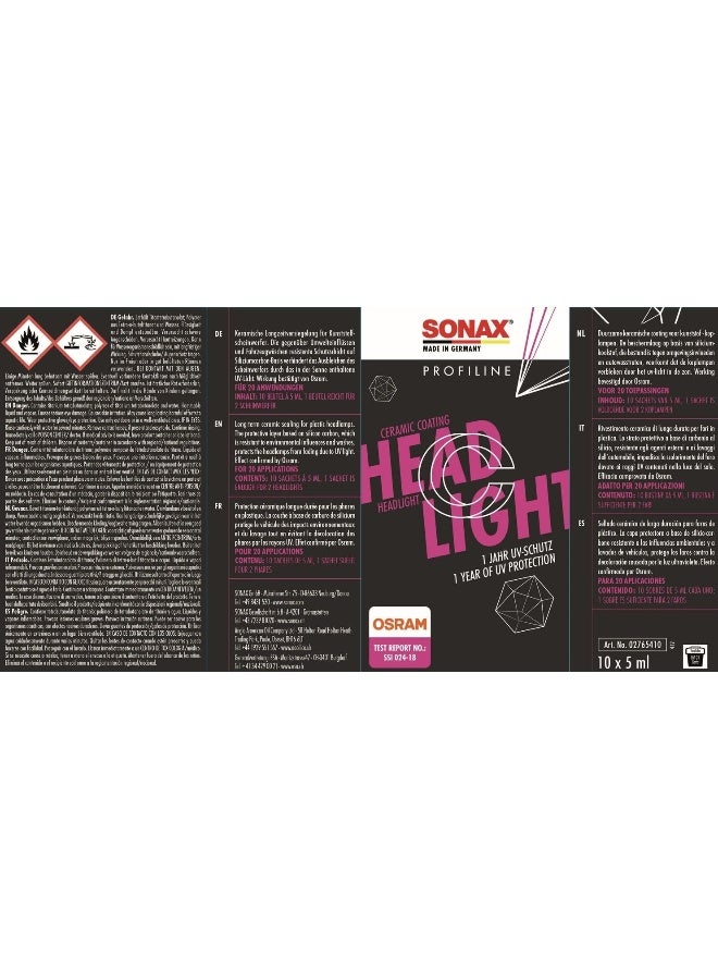 SONAX Sonax Profiline Headlight Coating (50 ml) - Ceramic Long Term Sealant - Image 3