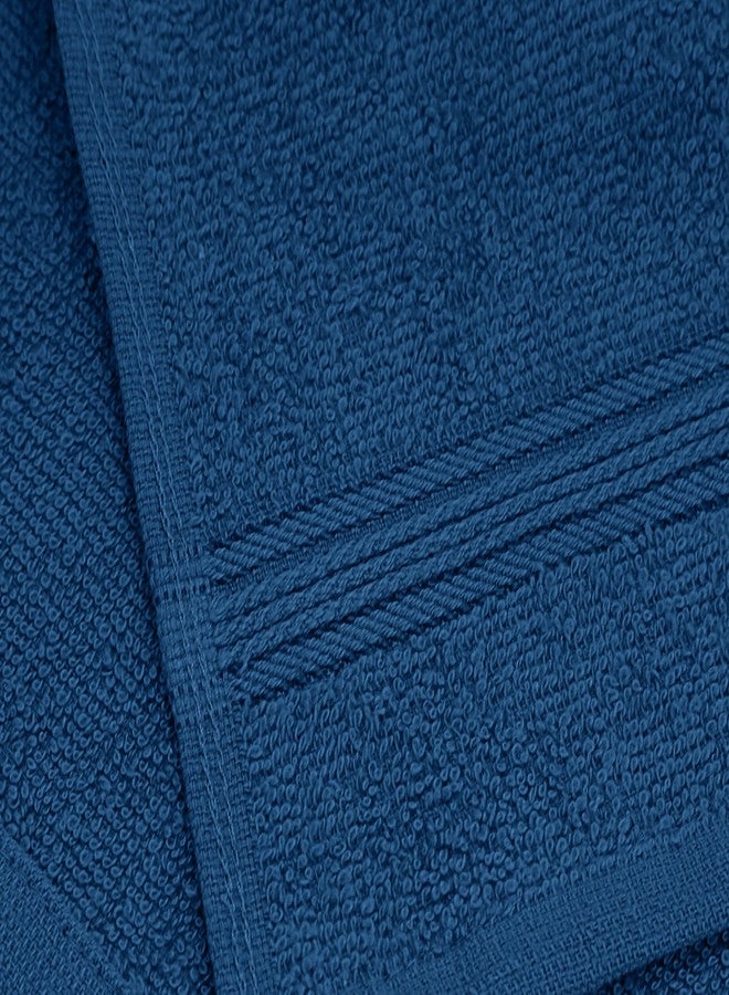 THE HAPPY POD Essential 100% Cotton Face Towel - Pack of 8, Soft & Absorbent, Quick Dry, Lightweight Towels for Face, Gym, Travel & Daily Use| 30 x 30 cm - 380 GSM | Royal Blue & Red - Image 3