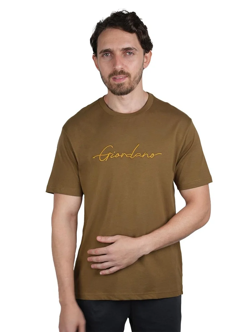 Men's Slim Fit Cotton Signature Print Tee