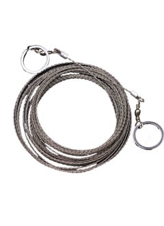 Generic Outdoor 304 Stainless Steel Wire Saw Hand Pull Rope Saw Camping Survival Woodworking Ultra-fine Hand Steel Wire Multi-function 5 m 