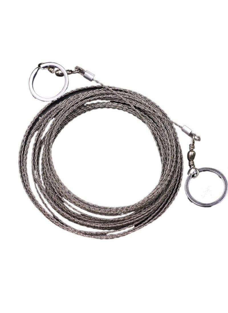 Generic - Outdoor 304 Stainless Steel Wire Saw Hand Pull Rope Saw Camping Survival Woodworking Ultra-fine Hand Steel Wire Multi-function 5 m - Image 1
