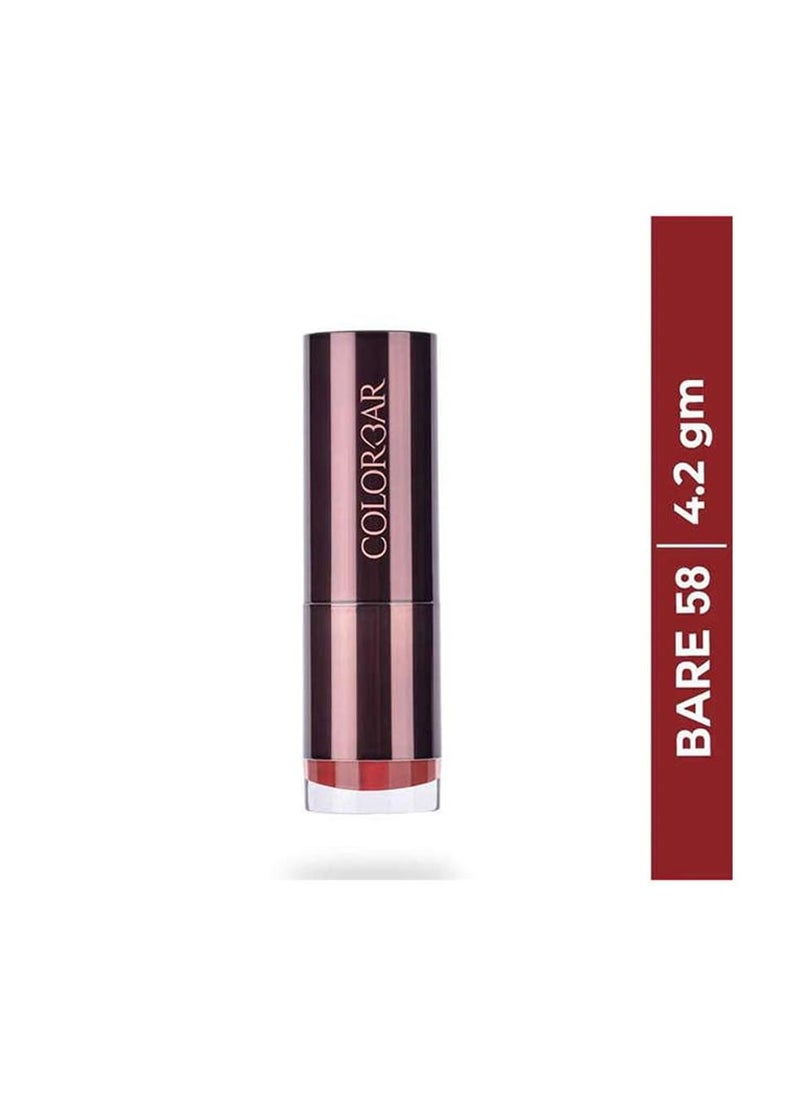 Colorbar - Velvet Matte Lipstick, Bare, 4.2g | Creamy matte finish | High Pigmented Formula | Lasts upto 5 Hours | Smudgeproof - Image 1