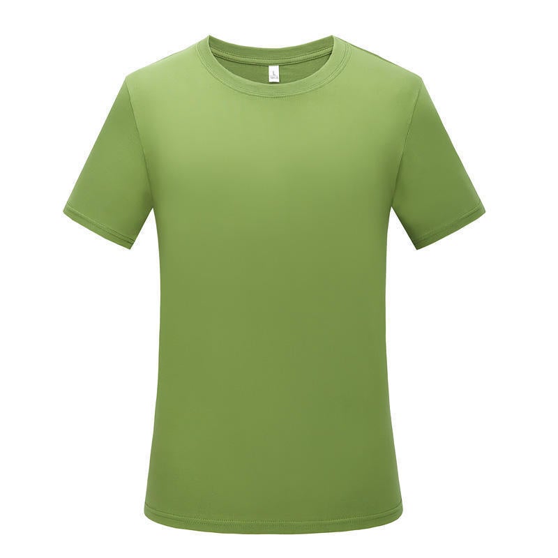 Summer Pure Cotton Work Clothes With Logo Printing, Men'S And Women'S Round-Neck Cultural Shirts, Class Uniforms With Printed Text, Short-Sleeved Advertising Shirts, Blank Shirts - Image 1