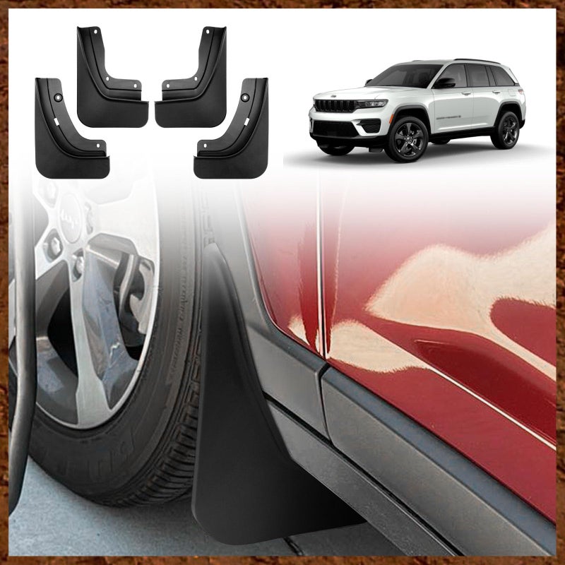 Muslogy for Grand Cherokee 2025 2024 2023 2022 Mud Guards Front Rear Splash Guard No Drilling Required Mud Flaps Compatible with 5th Gen Jeep Grand Cherokee Non L 20222024 2025 Accessories
