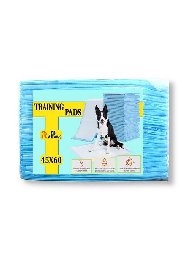 وسادات التبول والمرحاض للاستخدام مرة واحدة لتدريب الحيوانات الأليفة مقاس 45 × 60 سم، متينة ومقاومة للتسرب | وسادة فائقة الامتصاص وإزالة الروائح الكريهة | وسادات مرحاض متعددة الطبقات للكلاب والجراء (20 قطعة) - Image 1