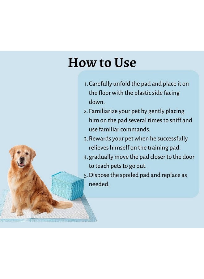 وسادات التبول والمرحاض للاستخدام مرة واحدة لتدريب الحيوانات الأليفة مقاس 45 × 60 سم، متينة ومقاومة للتسرب | وسادة فائقة الامتصاص وإزالة الروائح الكريهة | وسادات مرحاض متعددة الطبقات للكلاب والجراء (20 قطعة) - Image 5