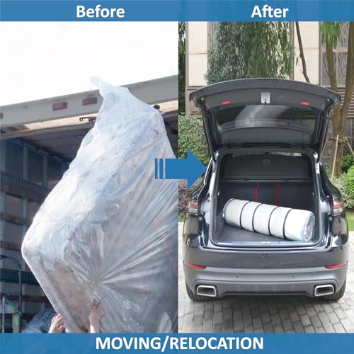 Storage Logic Twin/Twin XL Foam Mattress Vacuum Bag for Moving, Mattress Vacuum Seal Storage Bag with Straps - Image 3