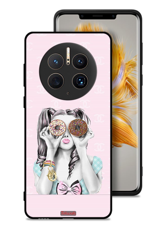 Tolwak Huawei Mate 50 Pro Protective Case Cover Holding Two Donuts - Image 1