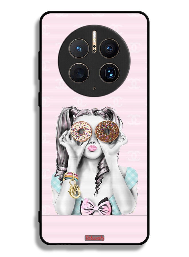 Tolwak Huawei Mate 50 Pro Protective Case Cover Holding Two Donuts - Image 2